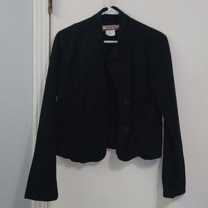 Ladies Cropped Black Blazer Jacket